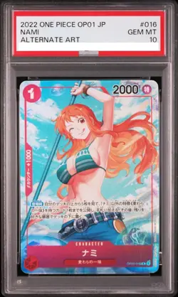 PSA10 GEM MT Nami (Parallel) OP01-016 ONE PIECE Card Japanese 009 - Image 1