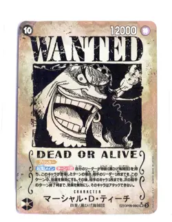 SUPER RARE ALT ART WANTED POSTER!!! ONE PIECE Marshall D. Teach Foil Japanese - Image 1