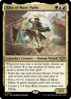 🧙Riku Of Many Paths R 0227 OTJ FOIL Outlaws Of Thunder Junction MTG - Image 1