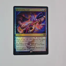 Resonating Lute #221 MTG Secrets of Strixhaven Magic: The Gathering Foil NM - Image 1