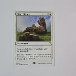 Stony Silence (White Border) 21 Rare Mystery Booster 2 Magic: The Gathering NM - Image 1