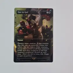 Saw in Half (Rainbow Foil) 1755 Holo Secret Lair Magic: The Gathering LP - Image 1