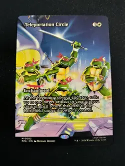 MTG Teleportation Circle Borderless 0002 TMNT PZA NM - Image 1
