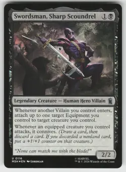 Swordsman, Sharp Scoundrel 116 Marvel Super Heroes MTG Foil NM - Image 1