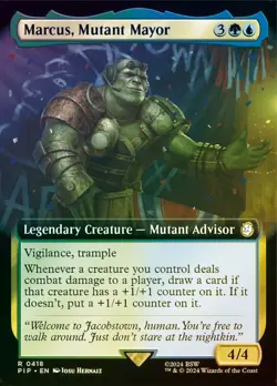 Fallout: Magic The Gathering - Marcus, Mutant Mayor (Extended Art)(Foil) - Image 1