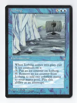 Iceburg Ice Age MTG Vintage Magic the Gathering Card LP/NM - Image 1