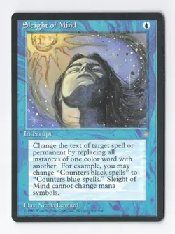 Sleight of Mind Ice Age MTG Vintage Magic the Gathering Card LP/NM - Image 1