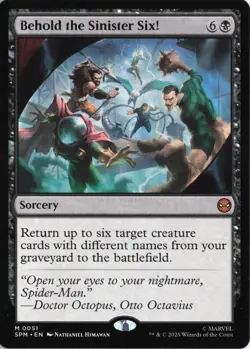 Behold The Sinister Six! #51 Mythic Rare - Marvel's SPM MTG PACK FRESH - Image 1