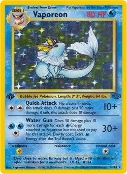 Vaporeon (12) - 12/64 - JU - LP - *UNLIMITED* Holofoil - Image 1
