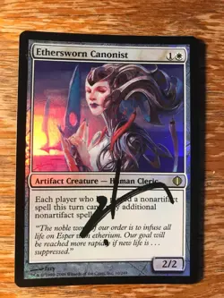 Magic the Gathering MTG foil Ethersworn Canonist Shards of Alara signed NM - Image 2
