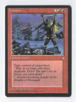 Conquer Ice Age MTG Vintage Magic the Gathering Card LP/NM - Image 1
