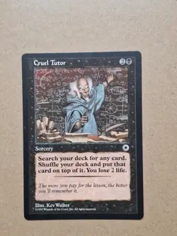 MTG Magic the Gathering Cruel Tutor Portal LP - Image 1