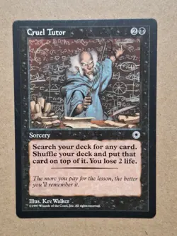 MTG Magic the Gathering Cruel Tutor Portal LP - Image 4