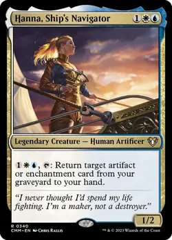 HANNA, SHIP'S NAVIGATOR mtg NM-M Commander Masters Rare - Image 1