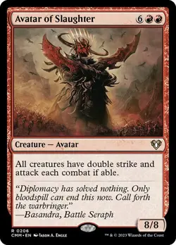 AVATAR OF SLAUGHTER mtg NM-M Commander Masters Rare - Image 1