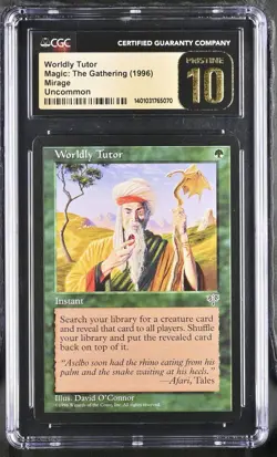 WORLDLY TUTOR Mirage CGC 10 Pristine MTG [Nostalgium] - Image 1