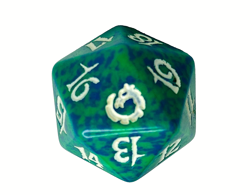 Torment Spindown Die - Green & Blue - Life Counter D20 MTG Magic The Gathering - Image 1