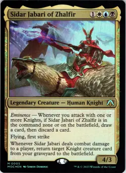 Sidar Jabari of Zhalfir 5 Commander: March of the Machine g Foil NM - Image 1
