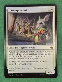 MTG Hare Apparent (Foil) Foundations - Magic The Gathering - Image 3