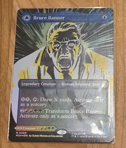 MTG Marvel Super Heroes Bruce Banner The Incredible Hulk M 0390 Foil Borderless - Image 2