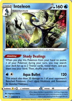 Inteleon (058) [SWSH01 - 058/202] LP Holo Rare EN Holofoil - Image 1