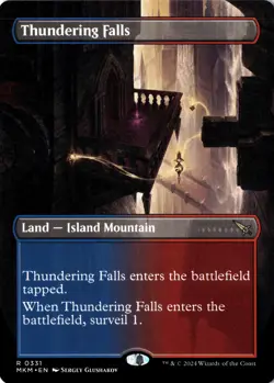 Thundering Falls (Borderless) [MKM - 331] NM Rare EN - Image 1