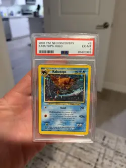 Pokemon TCG Kabutops 6/75 Neo Discovery Holo Rare Unlimited English PSA 6 - Image 1