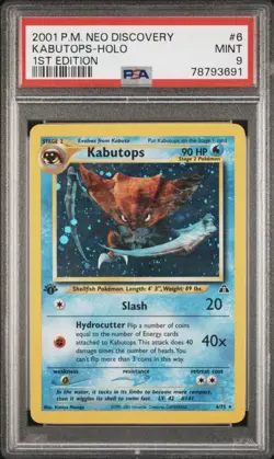 2001 KABUTOPS NEO DISCOVERY HOLO 1ST EDITION #6 PSA 9 MINT POKEMON - Image 1