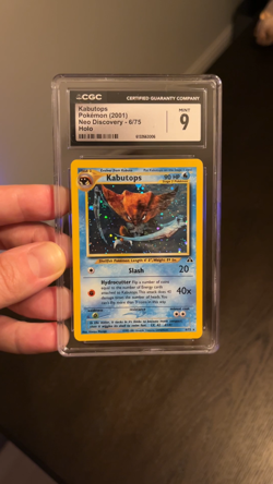 Kabutops CGC 9 Pokemon WOTC 2001 Neo Discovery 6/75 Holo Low POP 76 - Image 2