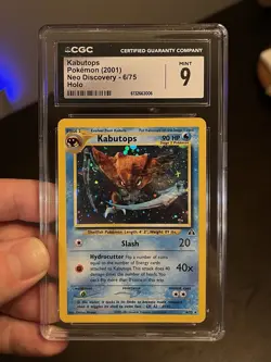 Kabutops CGC 9 Pokemon WOTC 2001 Neo Discovery 6/75 Holo Low POP 76 - Image 5