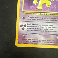 Pokemon Hypno Fossil TCG Holo Unlimited Rare Card 8/62 - Image 2