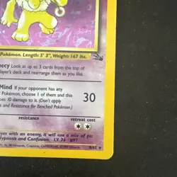 Pokemon Hypno Fossil TCG Holo Unlimited Rare Card 8/62 - Image 3