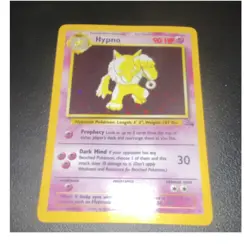 Pokemon TCG Hypno Fossil Holo Rare Unlimited Card 8/62 Vintage 1999 WOTC - Image 1
