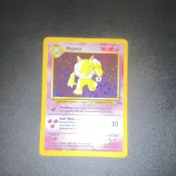 Pokemon TCG Hypno Fossil Holo Rare Unlimited Card 8/62 Vintage 1999 WOTC - Image 2