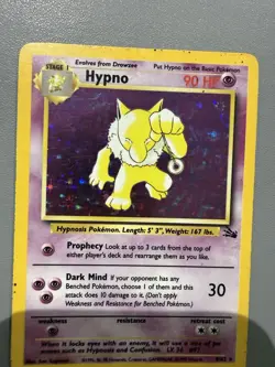 Pokemon Hypno Fossil TCG Holo Unlimited Rare Card 8/62 - Image 5