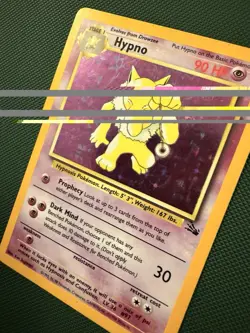 Pokemon TCG Hypno Base Set Holo Unlimited Rare Card 8/62 Fossil - Image 3