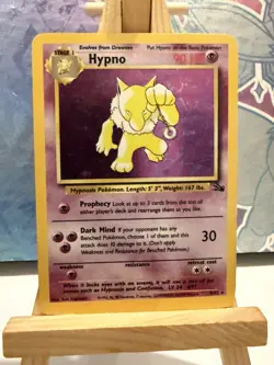 Pokemon TCG Hypno Fossil Holo Unlimited Rare Card 8/62 Lightly Played - Image 1