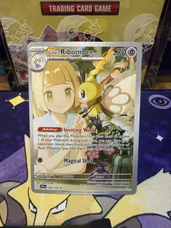 Pokemon TCG Lillie's Ribombee Card Journey Together Illustration, 164/159 - Image 1