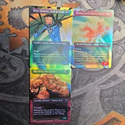 Mister Fantastic, The Human Torch, The Hulk Borderless Scene Card 3/4 Collection - Image 1