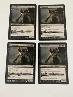 Magic The Gathering 4x Griselbrand Avacyn Restored Shadow Signed MTG - Image 1