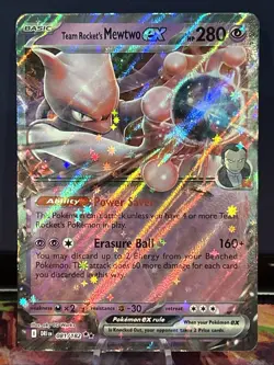 Pokemon Team Rocket's Mewtwo ex Double Rare Holofoil Card DRI 081/182 NM/M - Image 1