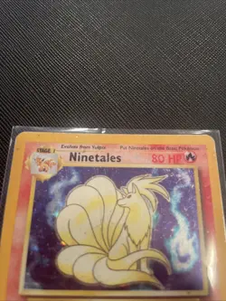 Base Set Holo Ninetales 12/102 LP Holo Rare Pokemon Card Vintage 1999-2000 - Image 2