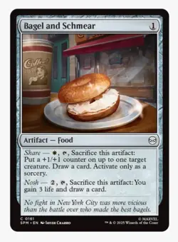 Bagel and Schmear (PLAYSET X4) MTG Marvel EDH Food Deck Staple | Card Draw | NM - Image 2