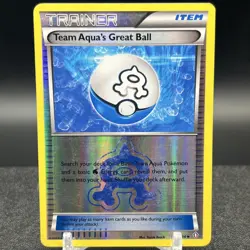 Team Aqua's Great Ball 27/34 Reverse Holo XY Double Crisis Pokemon Card #A - Image 1