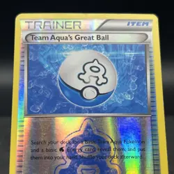 Team Aqua's Great Ball 27/34 Reverse Holo XY Double Crisis Pokemon Card #A - Image 4