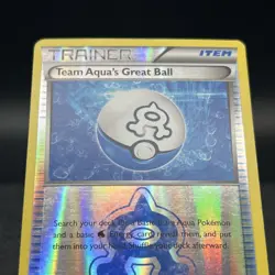 Team Aqua's Great Ball 27/34 Reverse Holo XY Double Crisis Pokemon Card #A - Image 5