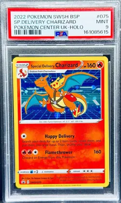 Special Delivery Charizard SWSH075 Sword & Shield Promo Card Holo Pokemon PSA 9 - Image 1