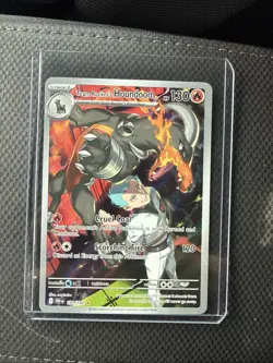 Pokemon TCG Team Rockets Houndoom Illustration Rare Card 191/182 Destined Rivals - Image 1