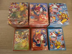 Hiroshima Tohoku Fukuoka Pokemon Center Set of 3 - Sleeves, Deck Box NEW No Card - Image 1