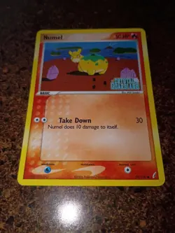 Pokemon ENGLISH Numel EX Crystal Guardians REVERSE HOLO Card STAMPED 59/100 MP+ - Image 1